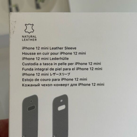 Apple Leather Sleeve case MagSafe for iPhone 12 mini deep violet new - Picture 10 of 11